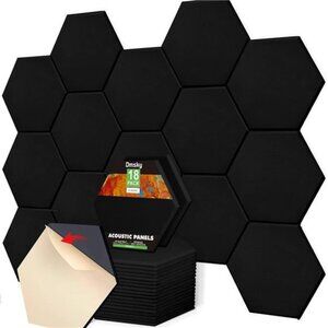 New 18 Pack Acoustic Panels-12"X10"X 0.4" Self-Adhesive Soundproof Wall Panels